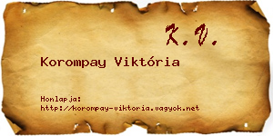 Korompay Viktória névjegykártya